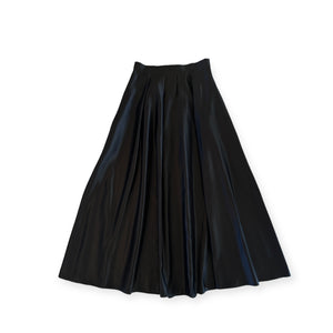 90s Mr K Black Satin Maxi Skirt
