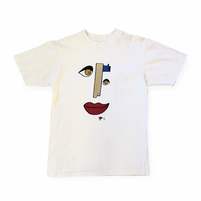 Abstract Faces Single Stitch Tee Tshirt