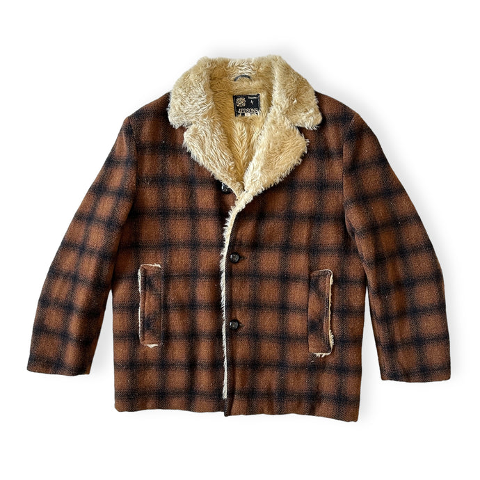 Rare 70s Jedsons Wool Tartan and Sherpa Lumber Jacket