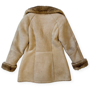 60s Bick Winchester Penny Lane Leather Sheepskin Sherpa Coat Jacket
