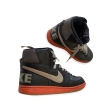 2000s Nike Swoosh Terminator High Top Sneakers Black , Grey, Orange