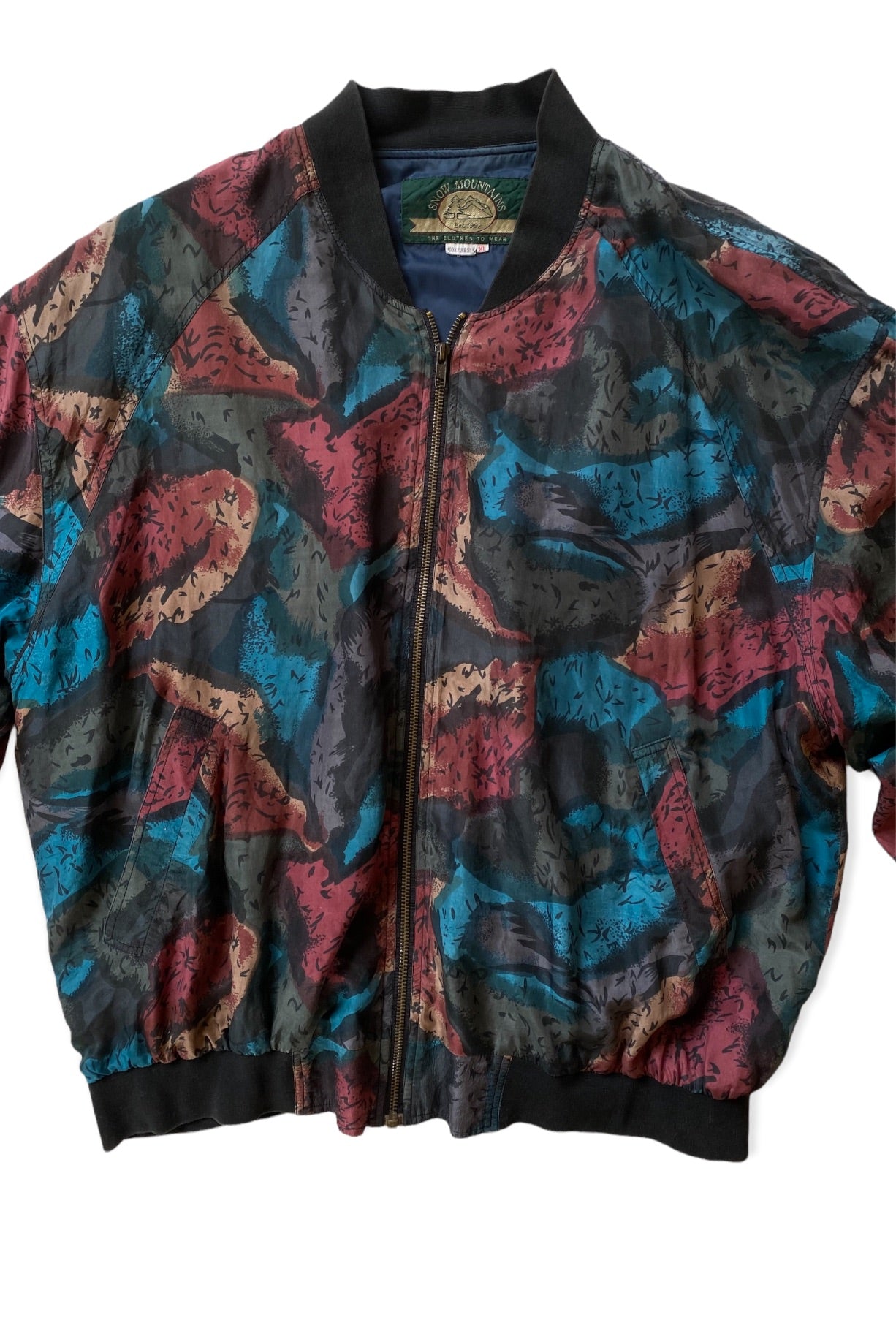 90s' 90210jazz Silk Bomber jacket